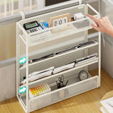 Hanging Mount Document Organization Stand Desktop Vertical Mail Paper Folder Holder Rack Desk File Organizer Mesh Magazine Rack