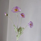Popxstar spring decor Artificial Flowers Fake Poppy Silk Flowers Long Stem Housewarming Garden Table Wedding DIY Party Wedding Bridal Bouquet Decor