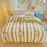 Popxstar  Milk Velvet Floral Duvet Cover, Ultra-Soft Cozy Warm Winter Reversible Plush Comforter Cover, 1 PC Botanical Flower Quilt Cover