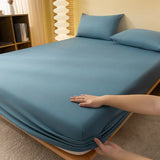 Popxstar 1 Piece of Solid Matte Bedsheet, Denim Blue Bedspread for Bedroom, Bedding (excluding Pillowcases)