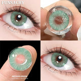 Popxstar  1 Pair Colored Contact Lenses for Eyes Natural Brown Gray Eye Contacts Yearly Cosmetics Pupils Blue Lens Green Contacts