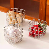 Metal stainless steel storage basket kitchen toilet bathroom storage rack shelf household Small item storage