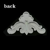 Popxstar 【2 pieces】 Home Decoration Corner Flower Cabinet Door Decal Wall Decoration Non-wood Carving Craft Corner Decal Frame Wall Door