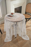 Popxstar  Modern Minimalist Lace Tablecloth Decorative Cover Cloth Napkins Tea Table Village White Jacquard Photo Background Cloth