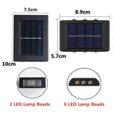 Popxstar Solar LED Outdoor Light Solar Lighting Sensor Lamp Streetlights Exterior Garden Decoration Garland Waterproof Solar Wall Light