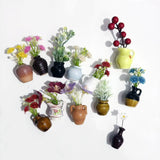 Popxstar Ins Style Mini Ceramic Small Vase Refrigerator Sticker Creative 3D Stereo Home Decoration Magnet
