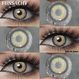 1 Pair Gray Lenses Colored Contacts for Eyes 14.0mm~14.5mm Contact Lenses Hazel Lenses Natural Beauty Cosmetic New Lens