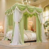 New Wedding Palace Mosquito Net with Frame Romantic Princess Shading Bed Curtain Canopy Nets Three-door for Girls
