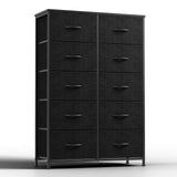 Popxstar Bedside Table For Bedroom With 10 Fabric Drawers Nightstand Storage Cabinet With Steel Frame Clothes Storage Display Cabinet