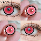 Popxstar 1 Pair Cosplay Pink Lenses for Eyes Anime Lenses for Halloween Nezuko Colorcon y2k Eye Contacts Graduated Lenses
