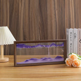 Wooden Frame 3D Sandscape Moving Sand Art Picture Quicksand Hourglass Craft Square Flowing Sand Painting Office Home Decor Gifts