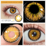 1pair Cosplay Color Contact Lenses for Eyes AYY Series Fashion Makeup Red Blue Lens Yearly Use Beauty Makeup for Eyes