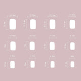 Popxstar  Nude Color Fake Nails 24Pcs Red French Tips Press On Nails Full Cover Mid-length Square Head False Nails Acrylic DIY Manicure