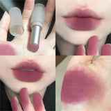 Popxstar Velvet Matte Lipstick Moisturizing Waterproof Lasting Nude Apricot Lip Tint Non-stick Cup Lip Gloss Lipstick Cosmetics Make Up