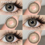 1 Pair Natural Gray Lenses Color Contact Lenses Doll Black Big Eye Contacts Makeup Cosmetics Yearly Use Blue Color Lens