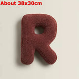 Popxstar  Ins 26 English Letters Plush Throw Pillow Soft Stuffed Kids Toys Dolls Sofa Cushion Room Decor Shooting Props for Children Gifts