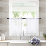 Popxstar Short Curtains for Living Room Bedroom Curtains for Kitchen Solid Color Curtains for the Hotel Office Room Window Valance Drapes