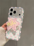 Cute Pink Polka Dot lily flower Magnetic Phone Case for iPhone 13 14 15 16 17ProMax Shockproof Wireless Charge Cover for Magsafe