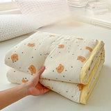 Double-Sided Design Summer Quilt Print Soft Comforter Lightweight Washable King Size Blanket for Bedroom Air Conditioner Quilt