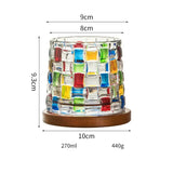 Popxstar  1-4PCS Tumbler Whiskey Glass With Base Crystal Whiskey Glasses Rotating Spinning Wine Brandy Glass Cup Drinkware For Bar Home