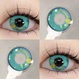 Popxstar  Anime Cosplay Colored Contact Lenses  Red Lens Blue Pupils Halloween MakeUp Beauty Women Cosplay Colorful Lenses