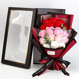 Popxstar  Creative Soap Rose Bouquet Flower Valentine's Day Christmas Birthday Gift Bridal Wedding Bouquet Home Party Decor With giftbox