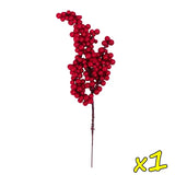 Popxstar 50/1branch Christmas Artificial Berries Stem Red Holly Berry Fake Flowers Plant for Xmas Tree New Year Party Home Decor Ornament