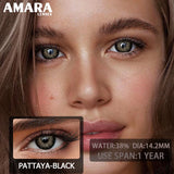 Popxstar  1 pair Colored Contact Lenses Natural Look Green Lenses Gray Contact color Lenses Beauty Pupil Eye Cosmetics Yearly Use