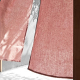 Popxstar Japanese-Style 100% Linen Curtains, Semi Sheer Drapes, Curtain Rod, Pocket Patio, Sliding for Windows, Doorway, Home Decoration,
