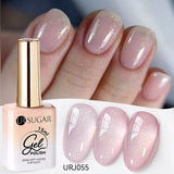 popxstar UR SUGAR 15ml Jelly Milky White Translucent Color Gel Polish Semi Permanent UV Gel Nail Art Soak Off Gel Varnish Latest Fashion