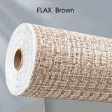 Popxstar 3D Self-Adhesive Linen Wallpaper Continuous Waterproof Wall Stickers Living Room Bedroom Kitchen Cabinet Waterproof Wall Sticker