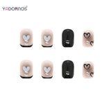 Popxstar  24pcs Y2K Fake Nails with Lovely Black Heart Designs Reusable French False Nails Full Cover Short Press On Nails for y2k Girls