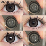 Popxstar  0~600 Myopia Black Lenses Gray Lenses Korean Style Big Eyes Lens Colored Contact Lenses with Degree Prescription Contacts