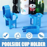 Popxstar Pool Drinks Holder Swimming Pool Water Cup Hanger Holder for Bathroom Tub Poolside Cup Hanger Rack Swim Pool Party Accessories