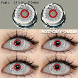Popxstar 1 Pair Colored Contact Lenses Cosplay Colorful Contact Blue Eyes Contact Anime Red Lenses Halloween white Lenses