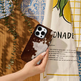 Brownish White Mottled Texture Phone Case For IPhone 16 15 14 13 12 11 X XS XR XSMAX 7 8 Pro Max Plus Double-layer Back Cover