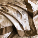 Popxstar  1000TC Egyptian Cotton Vintage Oil Painting Style Flowers Print Bedding Set Duvet Cover Flat/Fitted Bed Sheet Pillowcase 4Pcs