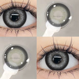 Popxstar 1 Pair Colored Contact Lenses with Degree Myopia Eye Lenses Gray Contact Blue Lens Green Eye Lenses