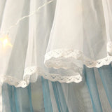 Floor-standing Mosquito Net with Frame Luxury Design Double Layer Romantic Lace Princess Style Girl Bed Room Decoration