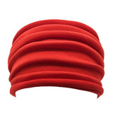 Popxstar Solid Color Women Wide Sports Fold Hairband Yoga Non slip Stretch Headband Elastic Running Turban Running Headwrap Hair Band