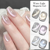 Popxstar  7ml Water Light Cat Magnetic Gel Nail Polish Colored Glass Bead Effect Transparent Soak Off UV Gel LED Nail Art Varnish