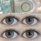 Popxstar  2Pcs Korea Colored Contact Lenses Diameter 14.5mm Prescription Myopia Degree-0.00to-8.00Makeup Soft Lens Eye Beauty Pupil