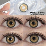 Popxstar  1 Pair Myopia Colored Contact Lenses for Eyes Brown Lens Blue Eye Lenses With Diopters Prescription Fashion Lenses