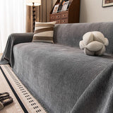 Popxstar  1PC Sofa Cover Solid Color Fabric Modern Simple Autumn and Winter Thickening Integrated Home Textile Products