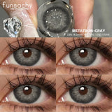 Popxstar  1pair Bloom Black Contact Lenses for Eyes Natural Cosmetic Brown Gray Pupil Eye Lens Color Lens Fashion Beauty Yearly