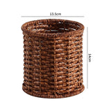 chopsticks fork spoon storage basket Hand woven imitation rattan retro waterproof mold-proof kitchen home Small item storage