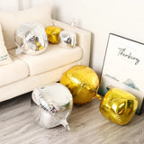 Popxstar 2/5PCS 18/22/36inch Foil Sphere Balloons 4D Balloons Glod Silver Rose Gold Big Round Mylar Balloons for Birthday Party Decor