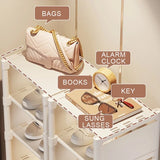 Popxstar Shoe Rack Storage Organizer 5-7laye Shoe Cabinets Shoes Storage Rack Space Saving Sneakers Organizer for Wall Corner Shoes Shelf
