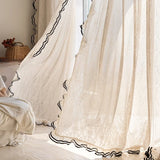 French Lace Curtains for Living Room Bedroom Vintage Sun Protection Window Screen High End Light Filtering Opaque Elegant Drapes