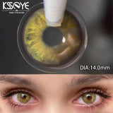 2pcs Contact Lenses Colored Contact Lenses With Diopter Natural Pink Blue Purple Large Pupils Lenses Fast Shipping